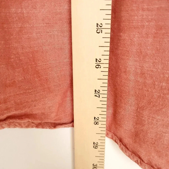 Carhartt Men's Shirt Large Solid Burnt Orange Button Down Pockets Short Sleeve - Picture 12 of 12